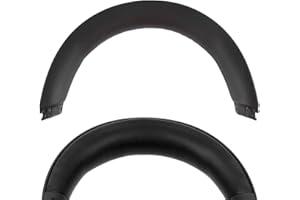 Geekria Protein Leather Headband Pad Compatible with Microsoft Xbox Wireless/Wired, Xbox Stereo 20th Anniversary Special Edition Headphones, Replacement Band Repair Part (Black)