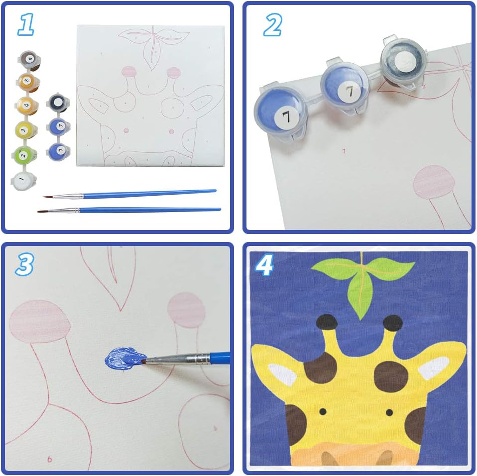 Tacobear Pintar por Números Niños DIY Pintura óleo Pintura