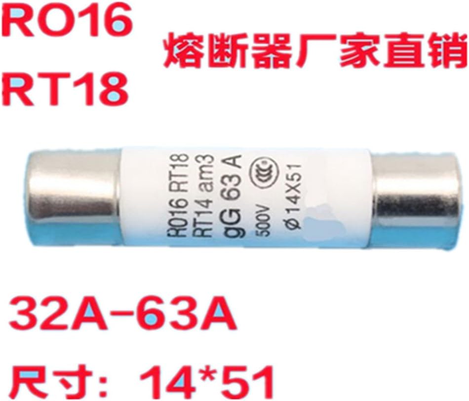 4PCS ceramics FUSE 1451mm 32A 40A 50A 63A Each Amp 500V RO16 RT14 RT18 Cylindrical type (4pcs/lot 1038mm 10A 20A 25A 30A Each Amp)
