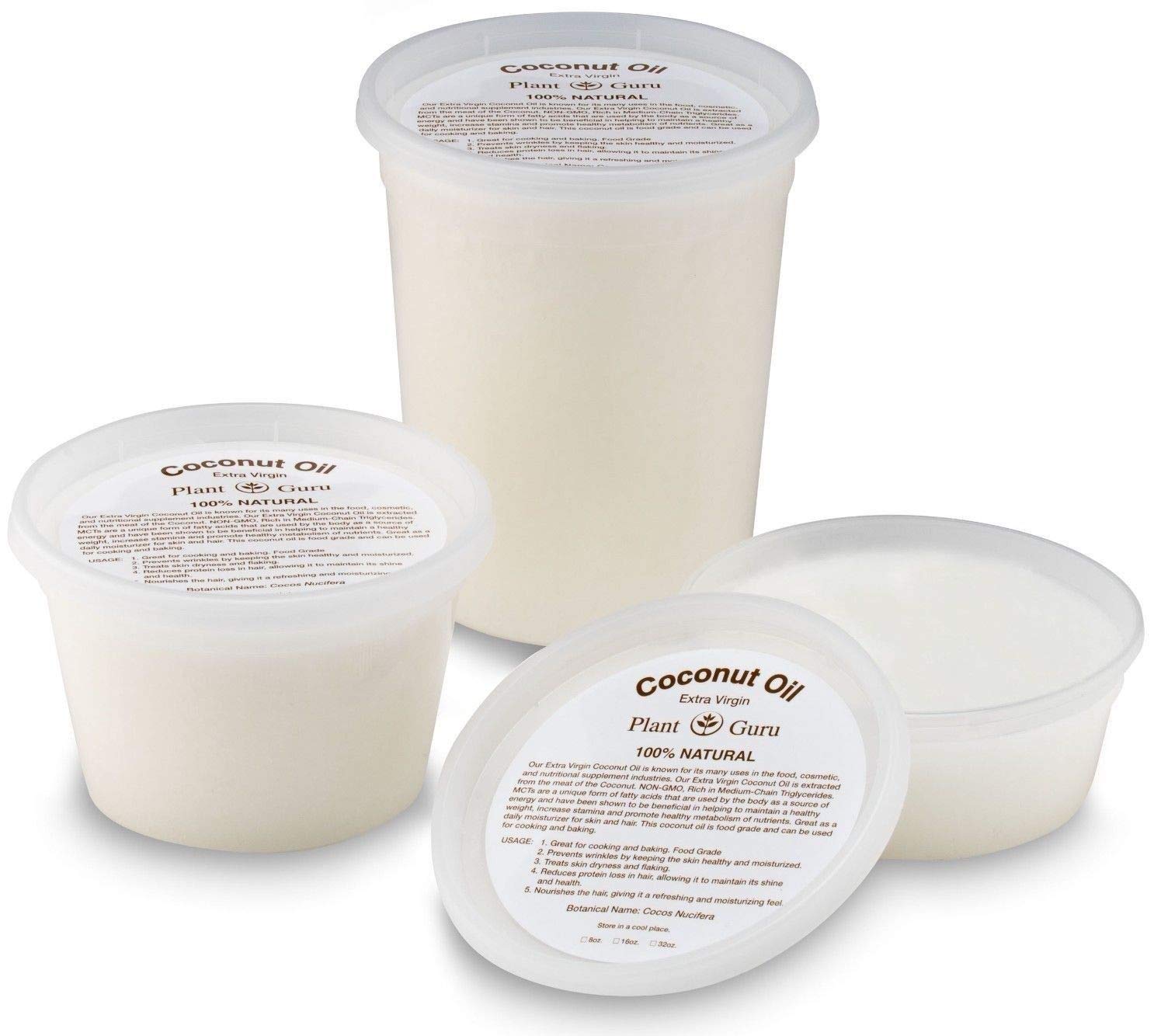 Extra Virgin Coconut Oil 32 oz. Bulk 100% Pure Unrefined ...