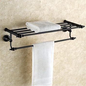 QTQHOME Tap Toallero negro Toallero lleno de metal de cobre ...