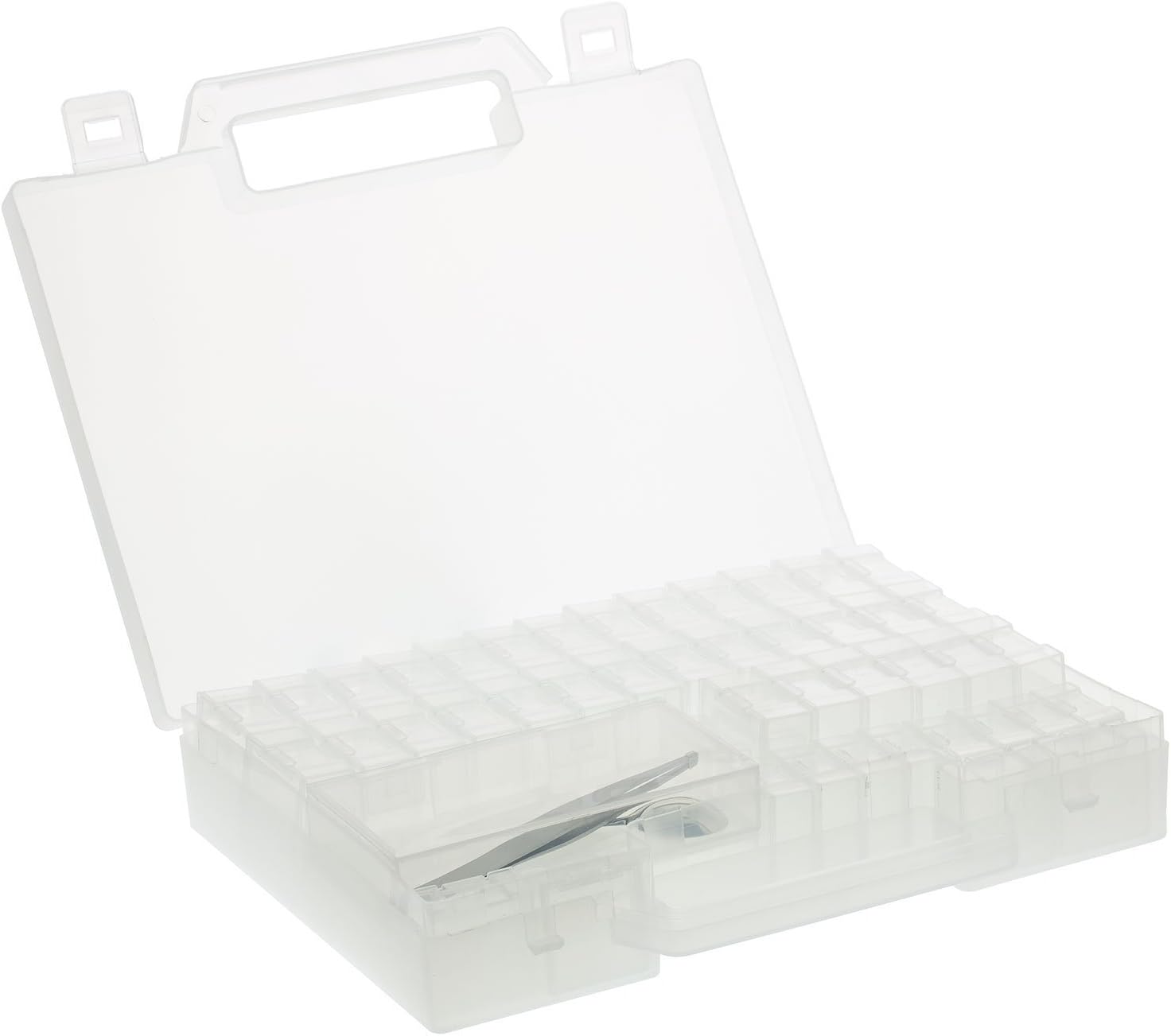 Portable Bead & Craft Storage Box With 52 Removable Compartments