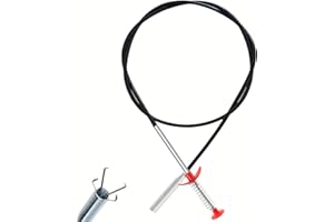 DOMEJO Drain Snake, Drain Clog Remover - Gutter Cleaning Tools Drain Cleaner for Toilet Sewer Shower Kitchen Bathroom Tub Clogged Drains Opener Cleaning Tool, Flexible Grabber Claw Pick Up Reacher (63 inch)