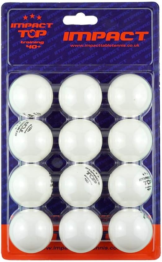 Impact TOP Training Table Tennis Balls (Pack of 12 White) Amazon.co.uk