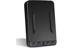 LANGGER V Gun Safe for Pistol, Quick Access Handgun Safe Firearm Lock Box, Gun Case for Home/Car/Travel