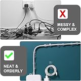 URAQT Transparent Cable Clips 64 Pcs Self-Adhesive Wire Organizer Clamps view 7