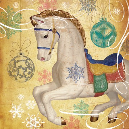 Лошадка качалка рисунок акварель