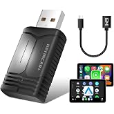 Wireless CarPlay &amp; Android Auto Adapter, Wired to Wireless CarPlay Adapter for Factory Systems, Auto Reconnect, Dual-Band WiFi, Plug &amp; Play, Compact Hidden Design, USB-A &amp; USB-C
