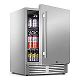Tylza Outdoor Refrigerator 24 Inch Wide, Stainless