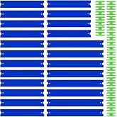 VOLTWAYZ Straight Track Pieces Compatible with Hot Wheels - 24-Piece Extension Pack for 1:64 Scale Racing (20 Feet Total) - Blue Straight Tracks &amp; Connectors