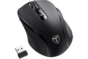 LODVIE Wireless Mouse for Laptop,2400 DPI Wireless Computer Mouse with 6 Buttons,2.4G Ergonomic USB Cordless Mouse,15 Months 