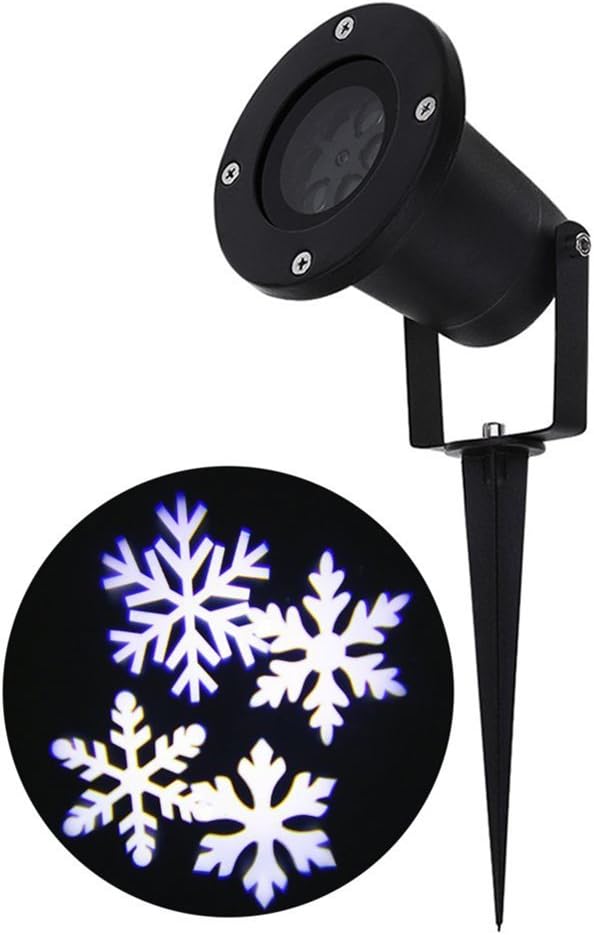 Christmas Projection Lights, SurLight Waterproof Moving Snowflake LED Landscape Projector Light Spotlights for Christmas Holiday Halloween Home Party Wall Garden Lawn Indoor Outdoor Decoration, White
