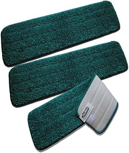 SLIM20 20 Inch Microfiber Mop Pads Washable Commercial Quality Replacement Refills (3)
