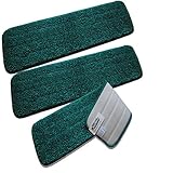 SLIM20 20 Inch Microfiber Mop Pads Washable Commercial Quality Replacement Refills (3)