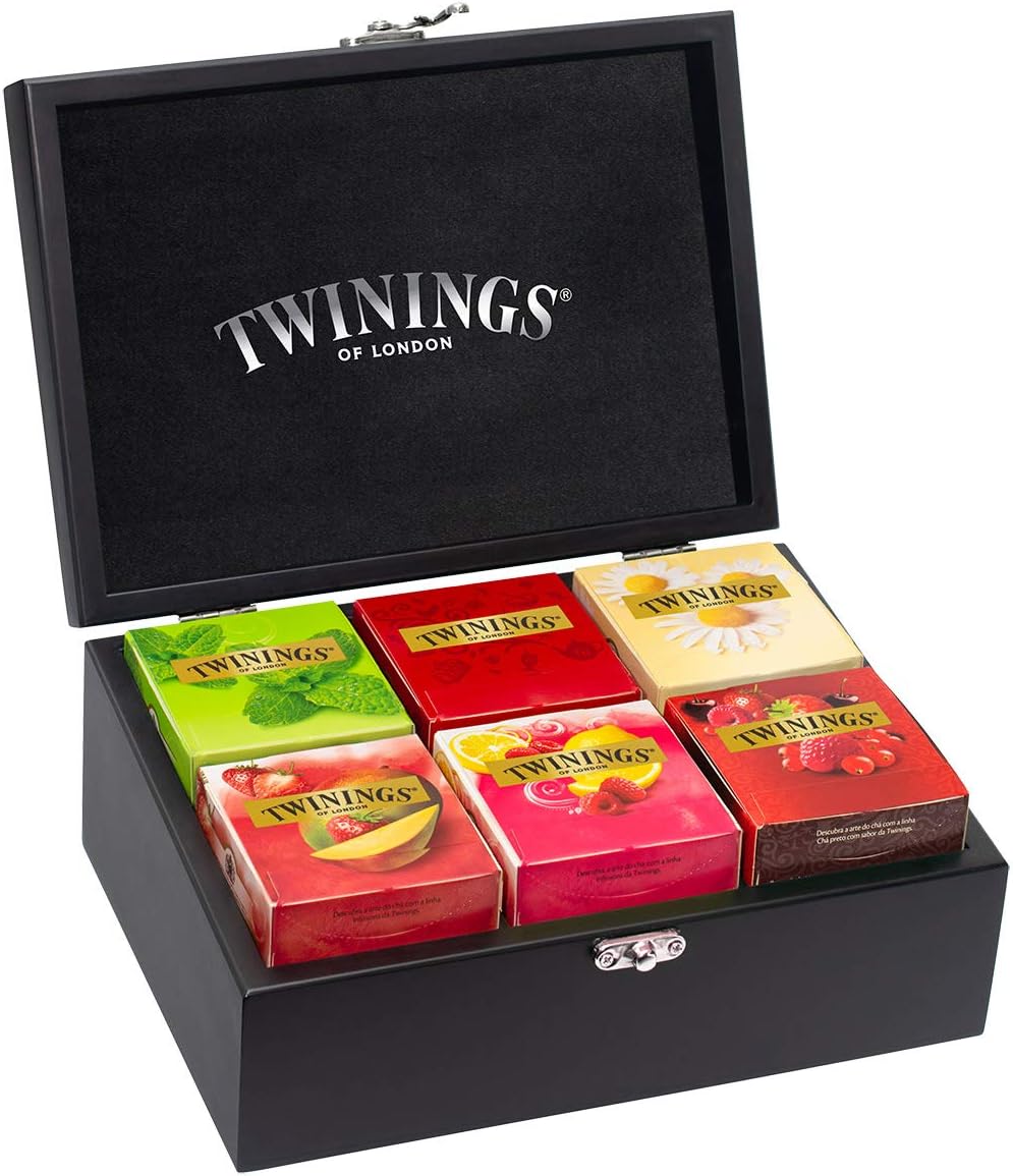 Caixa de Madeira para Chás com 60 saches Twinings