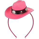 Cozypower Cowgirl Hat Headband Mini Cowboy Hat Headband Cowgirl Women's Costume Headwear for Bachelorette Party Birthday