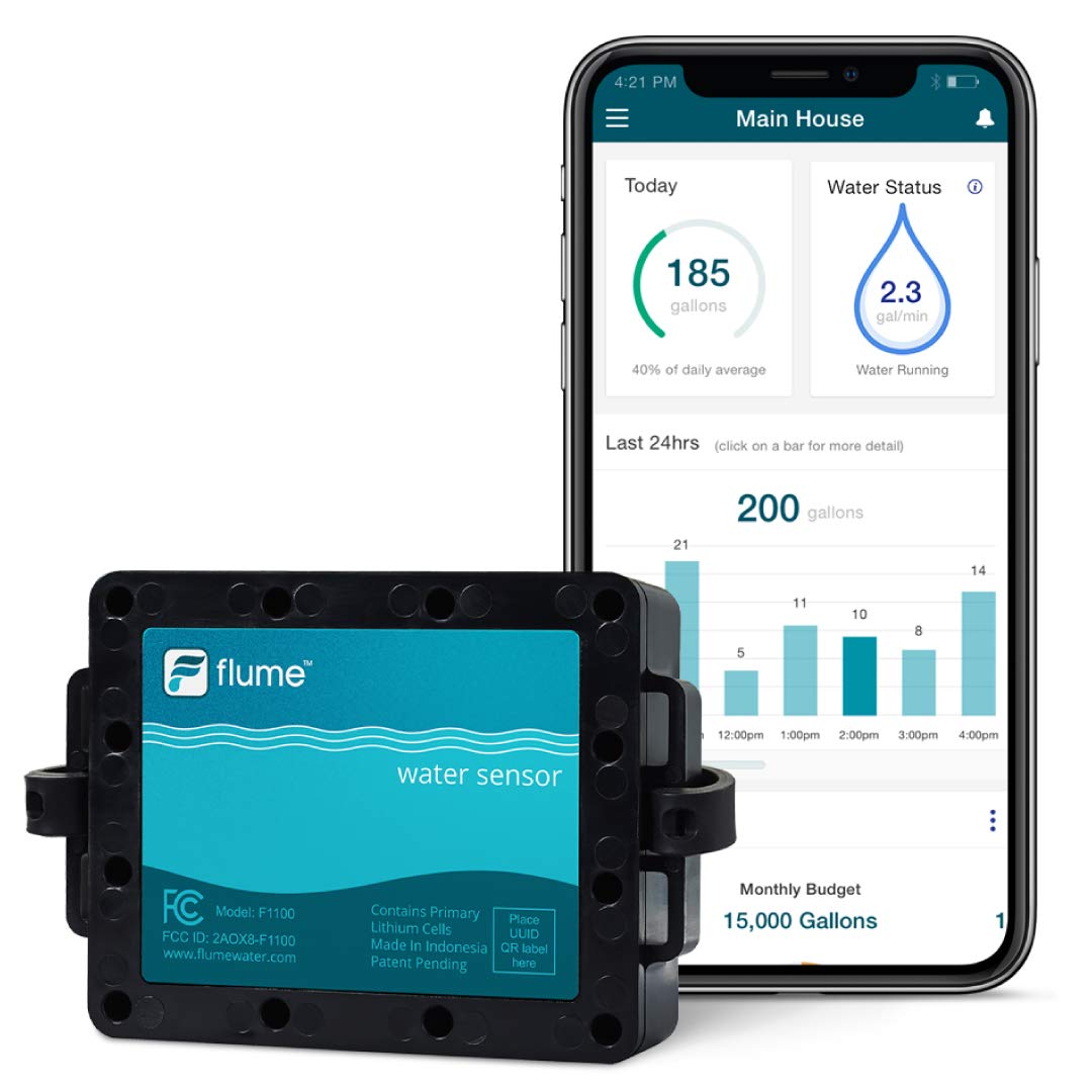 Flume Water Monitor Smart Home Water Monitoring to Detect Leaks