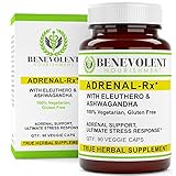 Adrenal Support Supplement with Eleuthero & Ashwagandha. Adrenal-RX Helps Best to Boost Body's Natural Resistance to Physical & Mental Stress 100% Vegetarian Gluten Free 90 Veggie Caps