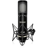 iCON Pro Audio Apollo 34mm Condenser XLR Microphone with Shock Mount | 34mm Gold-Sputtered Capsule Cardioid XLR Microphone for Studio Streaming