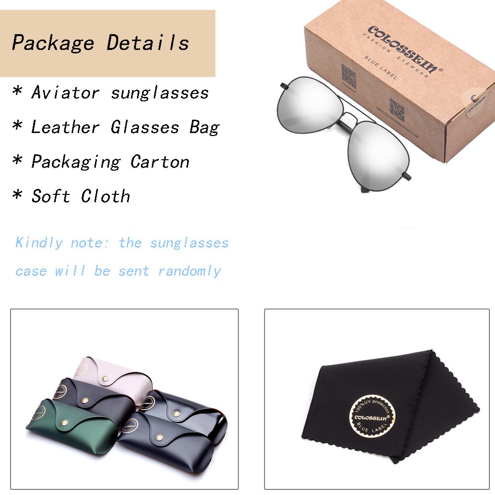 Mens Sunglasses Aviator, Polarized, Anti - UV, Metal Frame, Driving Fishing Mirrored Lens Sun Glasses