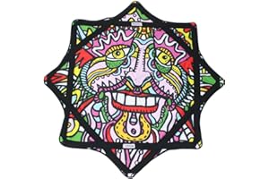 Mougee Classic Flow Star-28" Diameter-Durable and Vibrant Patterns (Psycho Billy)