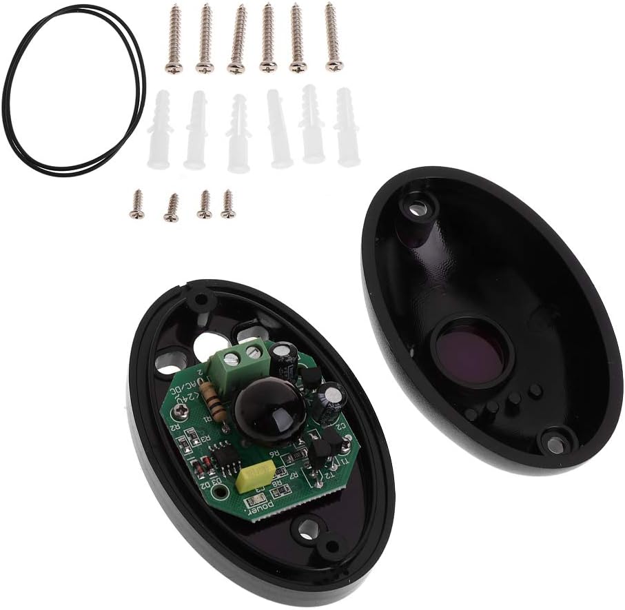 Mikiya 1 Pair Beam Photoelectric Infrared Detector Alarm Barrier Sensor Gate Door Window Home Security System