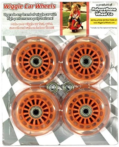 Wiggle Car Polyurethane Replacement Wheels - Orange by Polyurethane Wheel Co