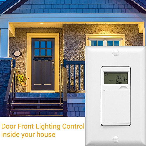 ENERLITES HET01CW Programmable Digital Timer Switch for Lights