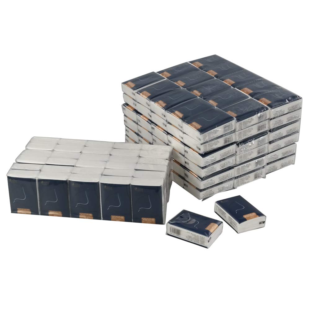 Fosly Mini Pocket Facial Tissues, 12 x 10 Packs of Pocket Travel Tissues