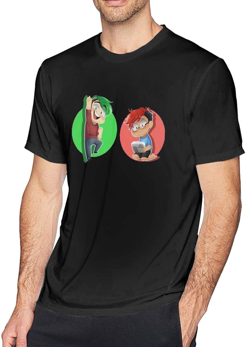 Mans Markiplier & Jack Septic Eye Adult Humorous Novelty Graphic Short T Shirts Clothing Black XXX-Large