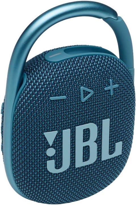JBL Clip 4 - Bluetooth Portable Speaker with Integrated Carabiner, Waterproof and Dustproof, in Blue
