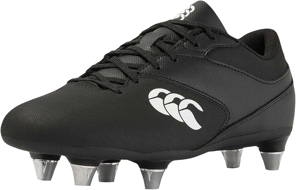 Canterbury Phoenix Raze Junior Soft Ground Rugby Boots Black White 4