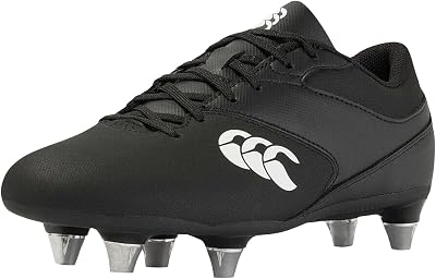 Canterbury Phoenix Raze Junior Soft Ground Rugby Boots Black White 4