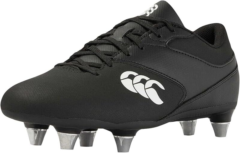 Canterbury Phoenix Raze Junior Soft Ground Rugby Boots Black White 4