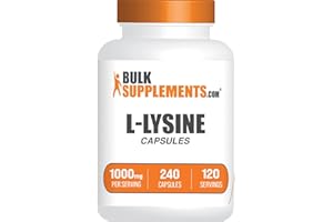 BulkSupplements.com L-Lysine HCl Capsules - Sports Nutrition Supplement, Lysine 1000mg - for Immune Support, Gluten Free, 2 Capsules per Serving, 240 Count (Pack of 1)