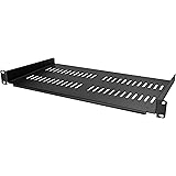StarTech.com 1U Server Rack Shelf - Universal Vented Rack Mount Cantilever Tray for 19" Network Equipment Rack & Cabinet - He