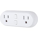 HBN Smart Plug 15A, WiFi&Bluetooth Outlet Extender Dual Socket Plugs Works with Alexa, Google Home Assistant, Remote Control 