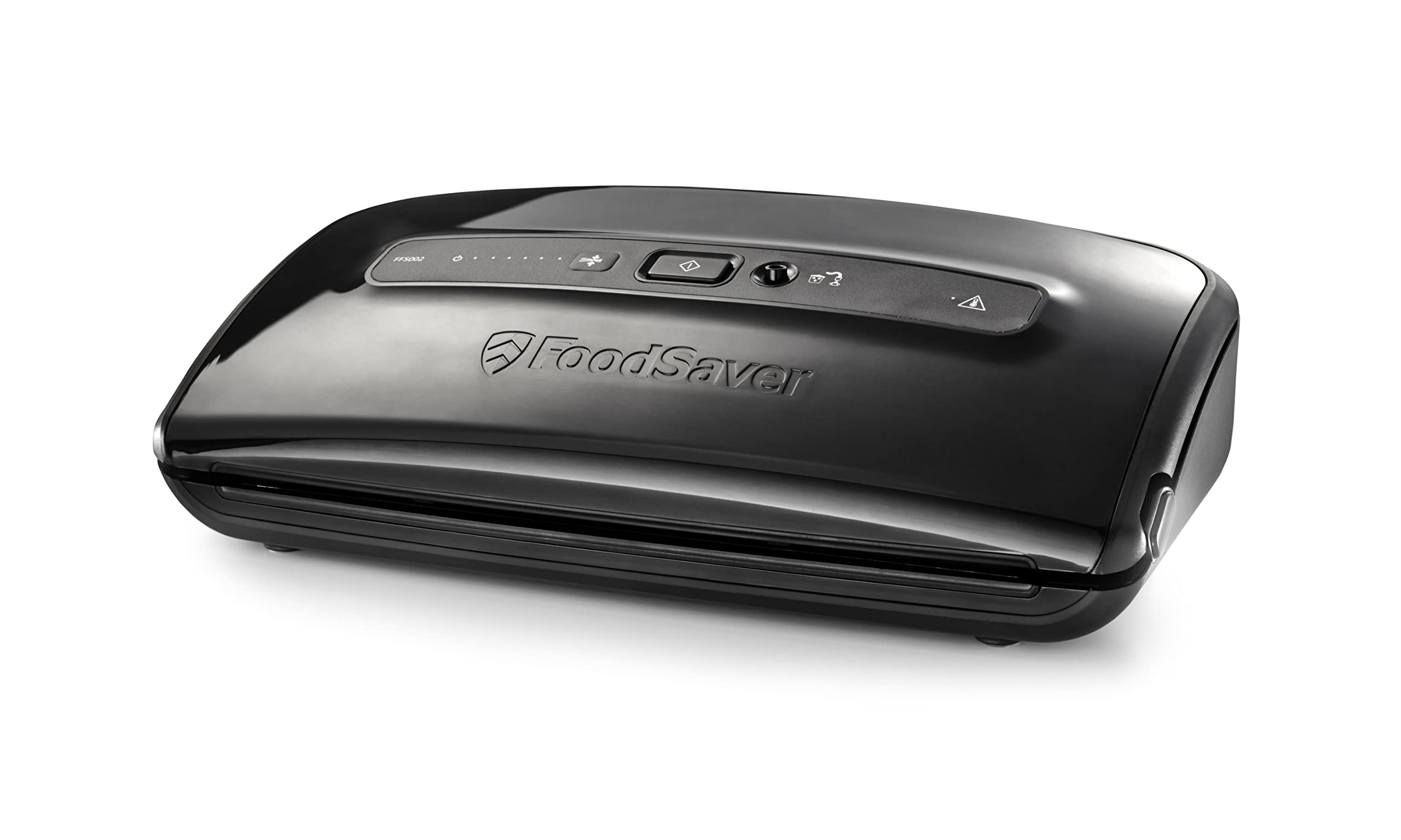 Foodsaver Ffs002X Machine Alimentaire Sous Vide, 10 Sacs Prédécoupés, 1 Rouleau De 3 M, Support De Rouleau Avec Cutter, 1 Tuyau D'Admission D'Air Des Conteneurs Et Accessoires, Noir