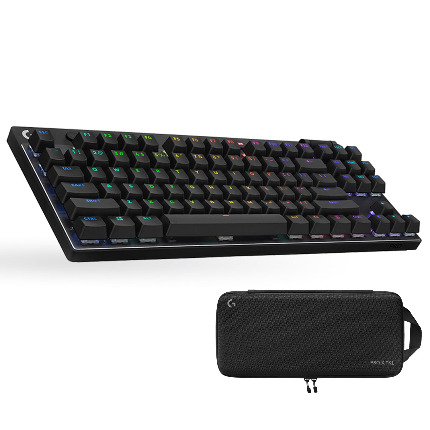 Logicool G PRO X TKL LIGHTSPEED Wireless Gaming Keyboard, Numeric Keypadless, Mechanical, Tactile GX Switch, Dedicated Case, Keyboard, Bluetooth, Quiet, Japanese Layout, RGB Detachable Cable,