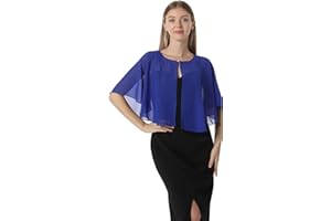 HOTSHAWL Chiffon Capelet Soft capes Shawls and Wraps for Evening Dress Wedding Cape 1920s shawl accessories for women flapper Cover Up