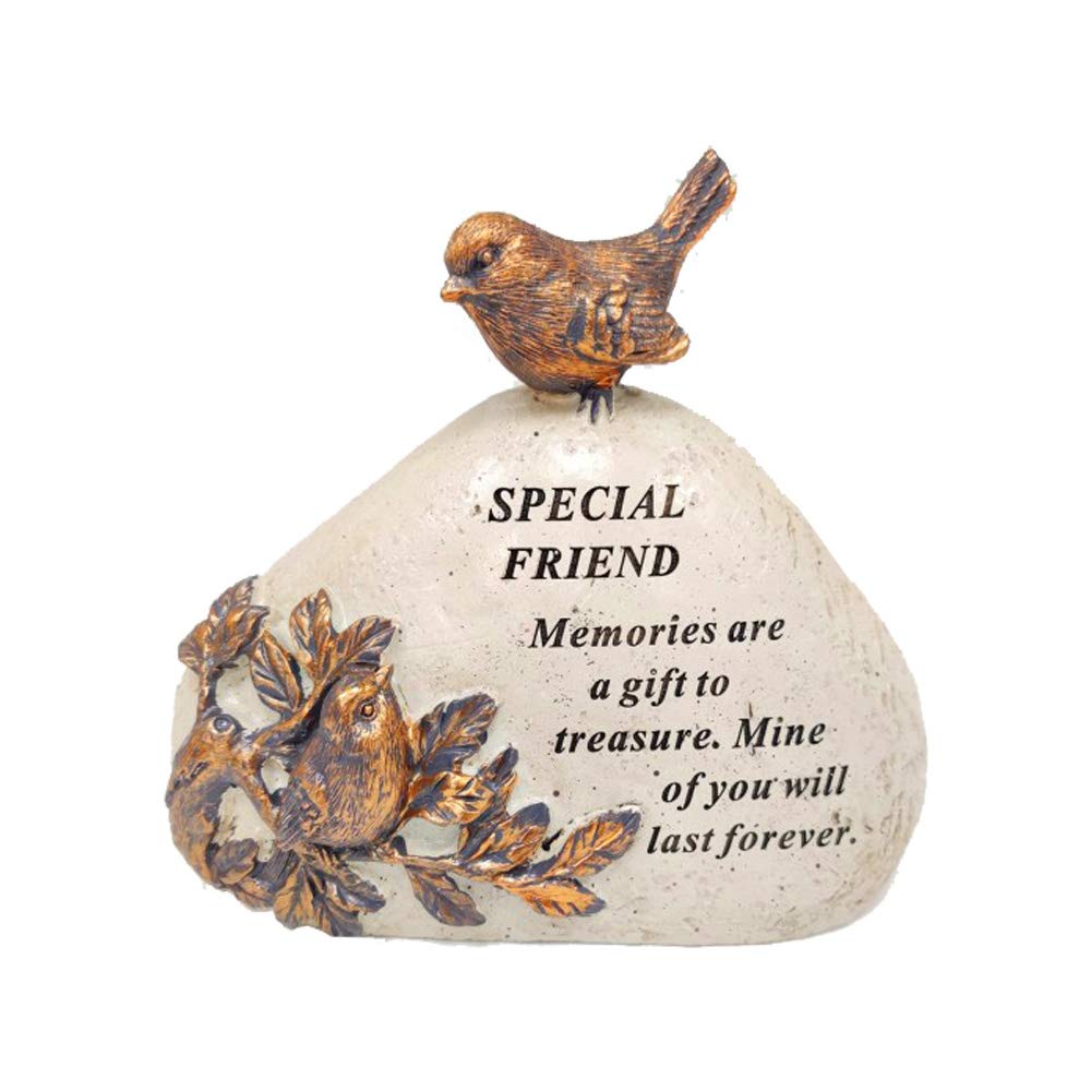 Robin Bird Memorial Plaque, Engraved with a Sympathetic Verse | Personalized Remembrance Grave Sign for Your Special Ones (Friend)