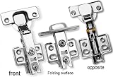 YUNYU 4-Pack Soft Close Mute Hinges Full Overlay Cabinets with Screws view 3