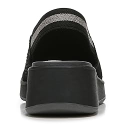 BZees Womens Nouveau Wedge Sandal Black 6.5 M