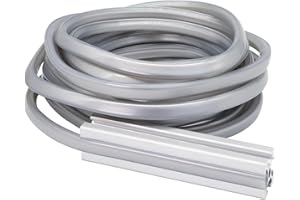 BLCCLOY 4 Meters 8mm 3030 Series 1515 15 Series Aluminum Extrusion 8mm Aluminum Profile Slot Cover Flat Seal for 8mm Slot Seal Strip 30mm x 30mm and 1.5 inch x 1.5 inch Aluminum Extrusion Rail-Silver