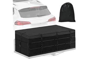 DECKALY Hitch Mount Cargo Carrier Bag 100% Waterproof Cargo Traveling Bag for Car Truck SUV Vans' Hitch Trays, 12.5 Cubic Feet Heavy Duty Vehicle Soft Shell Safe Steady Durable Soft (Hitch Cargo Bag)