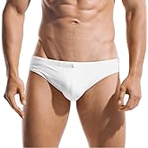 AIMPACT Mens Vintage Swim Briefs Sexy Bikini Swimwear Quick Dry Retro Swimsuit with Drawstring