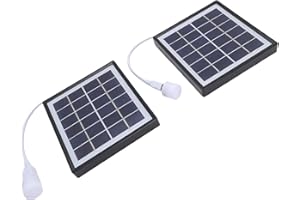 POENVFPO Loader of the Usb Solar 5W Monochristalline Solar Panel, Light Led Bulb for Tent Tent From Camping, Set of 2 PCS (Bl