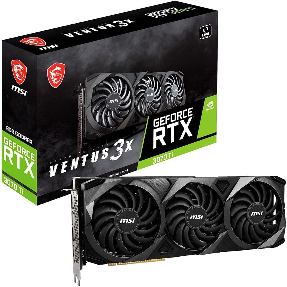 MSI RTX 3070 Ti Ventus 3X 8G OC Graphics Card GDDR6X Ampere Nvlink Tri-Frozr 2