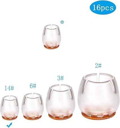 16pcs Chair Leg Caps Furniture Table Feet Pads Covers Silicone 1 1