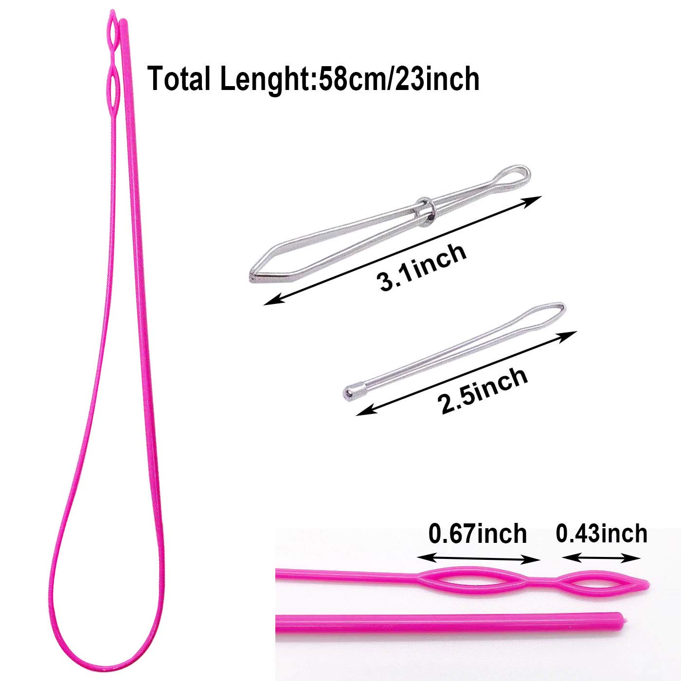 Luckkyme 30 Pack Replacement Drawstrings Drawcords for Pants Sweatpants Hoodies Scrubs Jackets Shorts, with 3 Pieces Drawstring Threader Tool 53